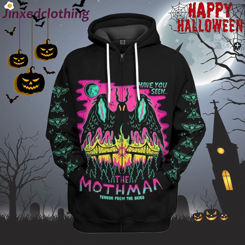 Mothman Costume Kids Adults All Over Printed Hoodie T-shirt Sweatshirt Sweatpants Mothman Halloween Costume 
